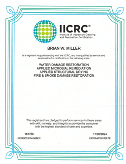 IICRC Fire and Smoke Restoration Technician certification