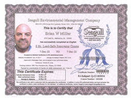 EPA Lead-Safe Renovator certification